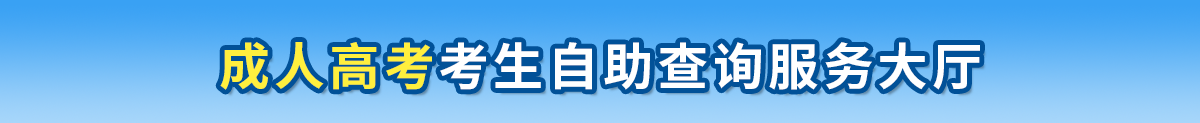 成人高考考生查詢服務大廳